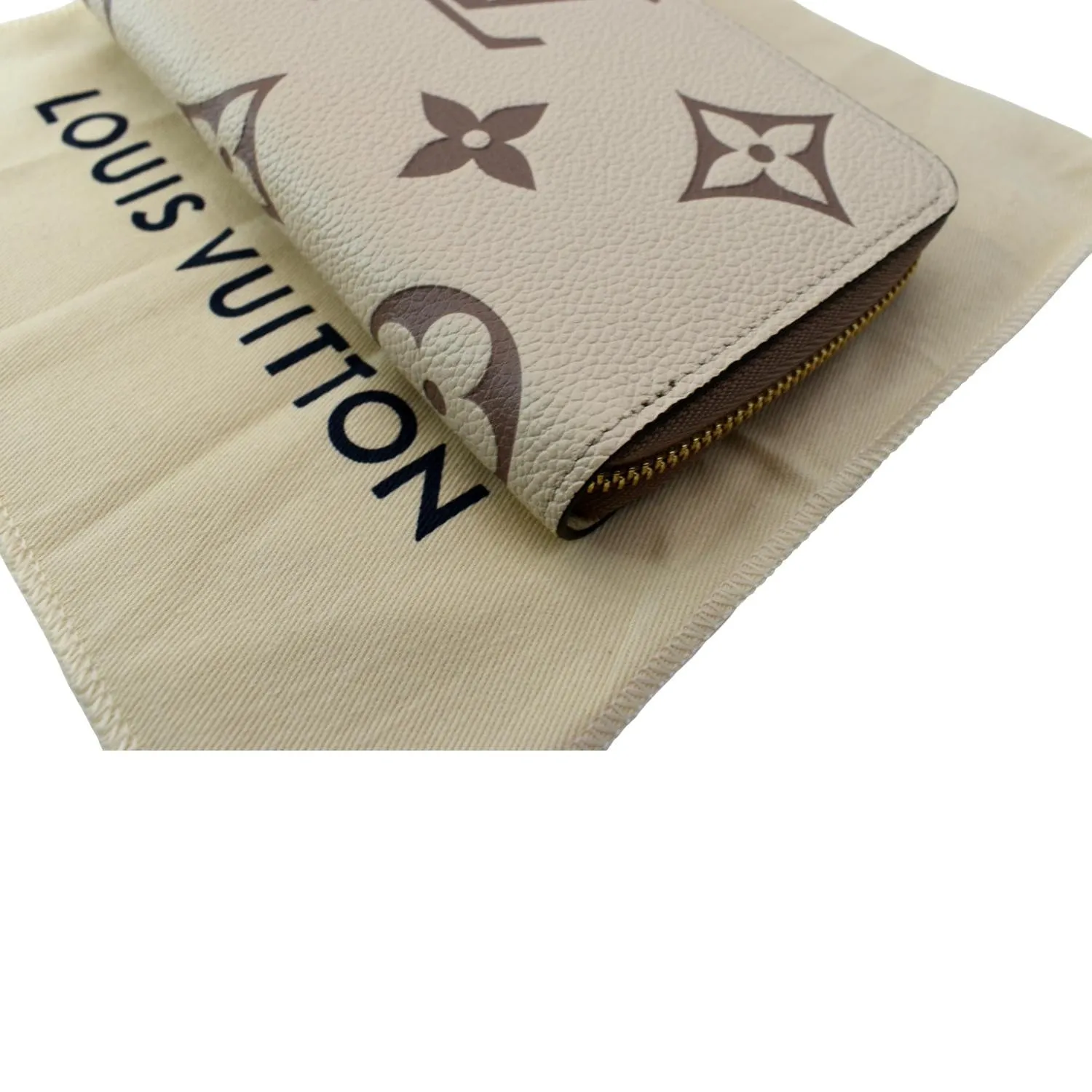 LOUIS VUITTON Felicie Pochette Insert Empreinte Zippy Wallet Bicolor