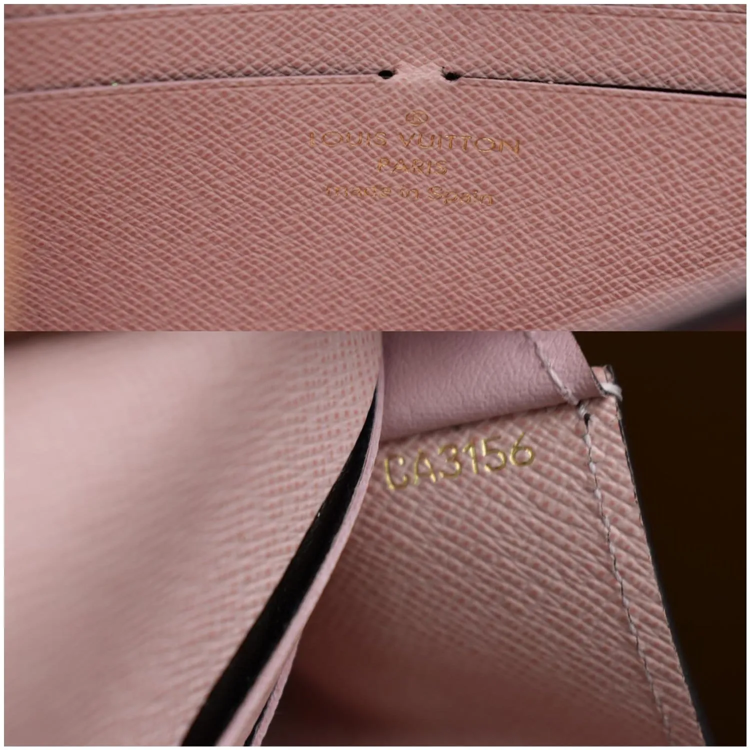 LOUIS VUITTON Jeanne Monogram Canvas Wallet Rose Ballerine