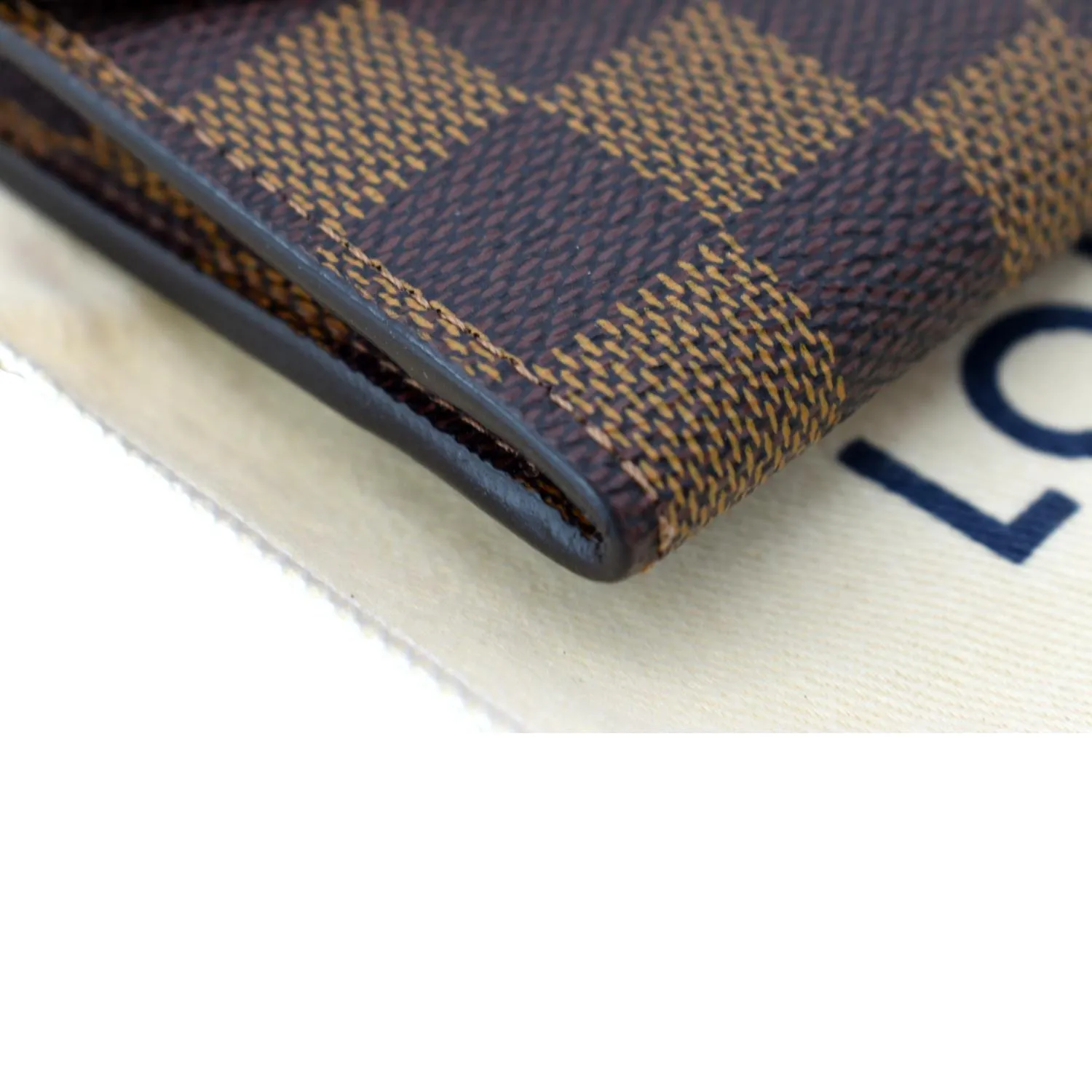 LOUIS VUITTON Josephine Damier Ebene Wallet Brown