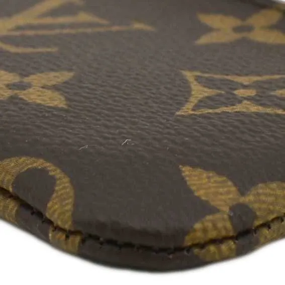 LOUIS VUITTON  Key Cles Monogram Canvas Coin Case Brown