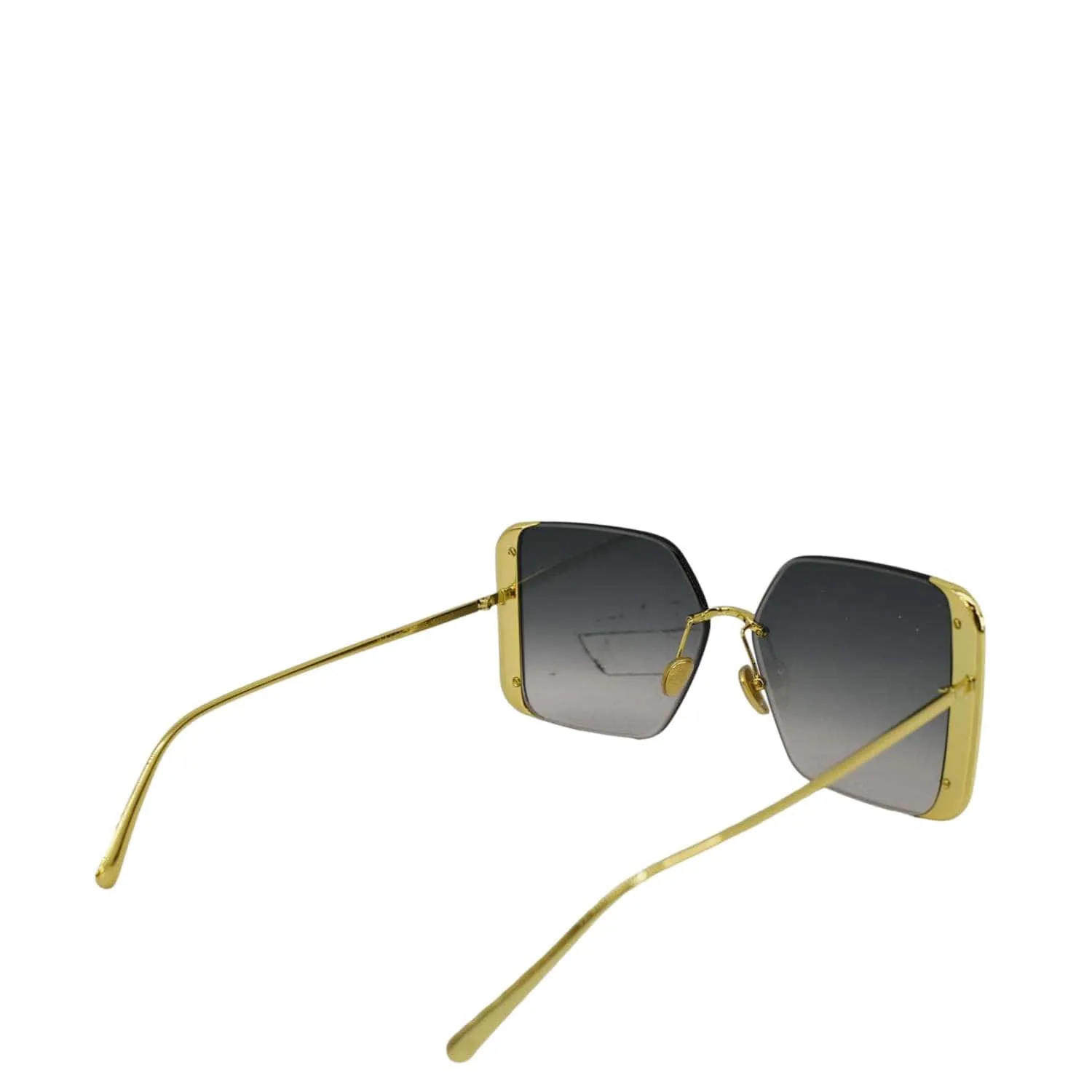 LOUIS VUITTON LV Moon Z1994U Metal Frame Gradient Blue Square Sunglasses Gold