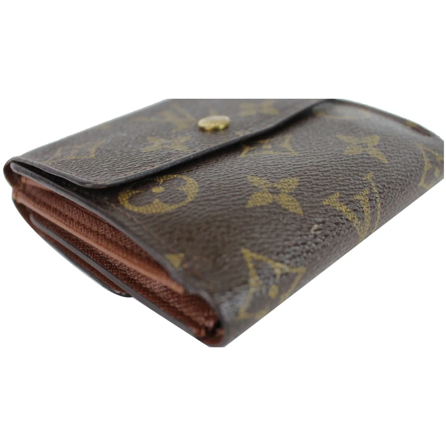 LOUIS VUITTON Monogram Canvas Elise Bifold Wallet Brown