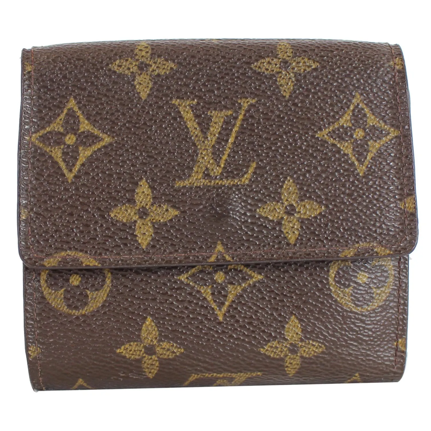 LOUIS VUITTON Monogram Canvas Elise Bifold Wallet Brown