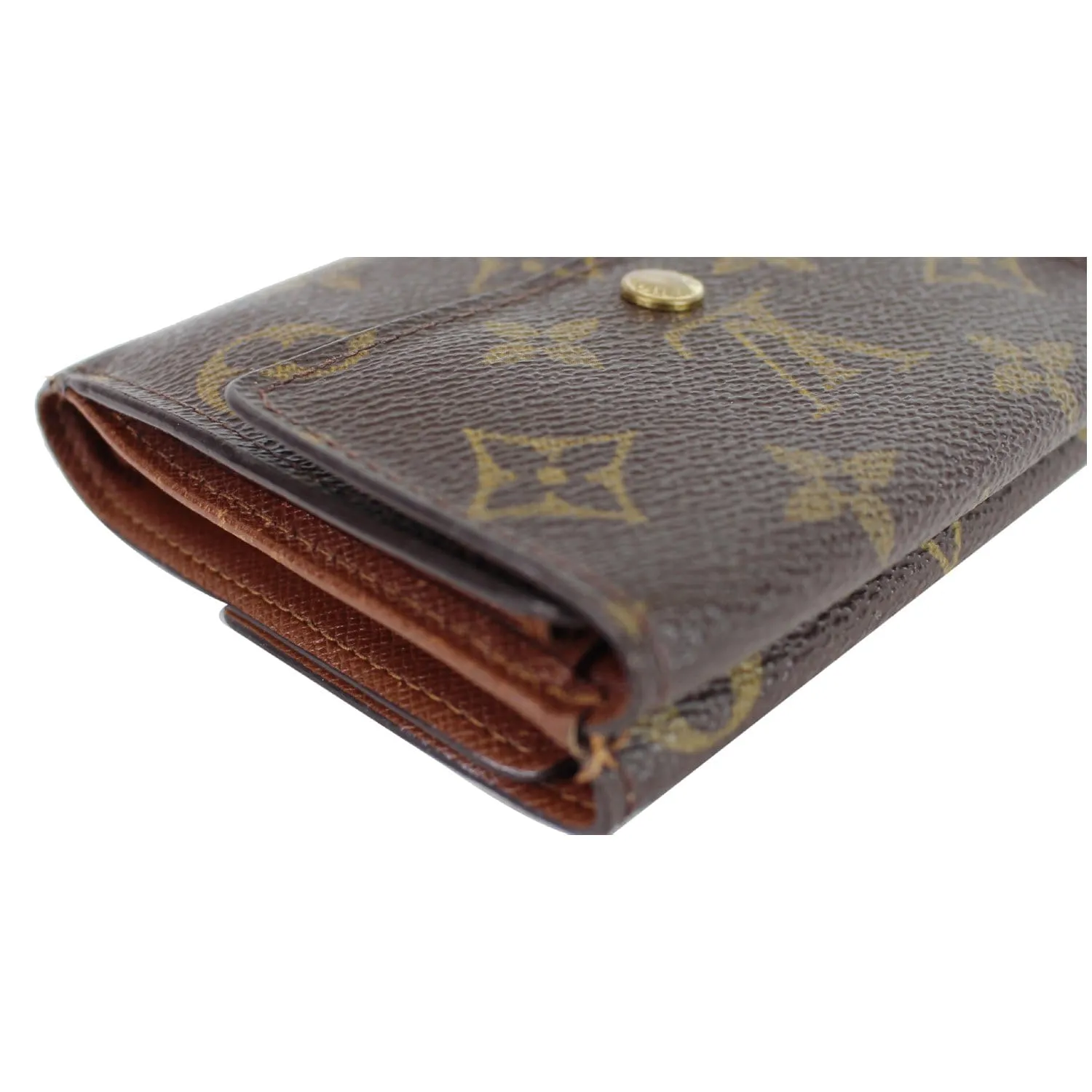 LOUIS VUITTON Monogram Canvas Elise Bifold Wallet Brown