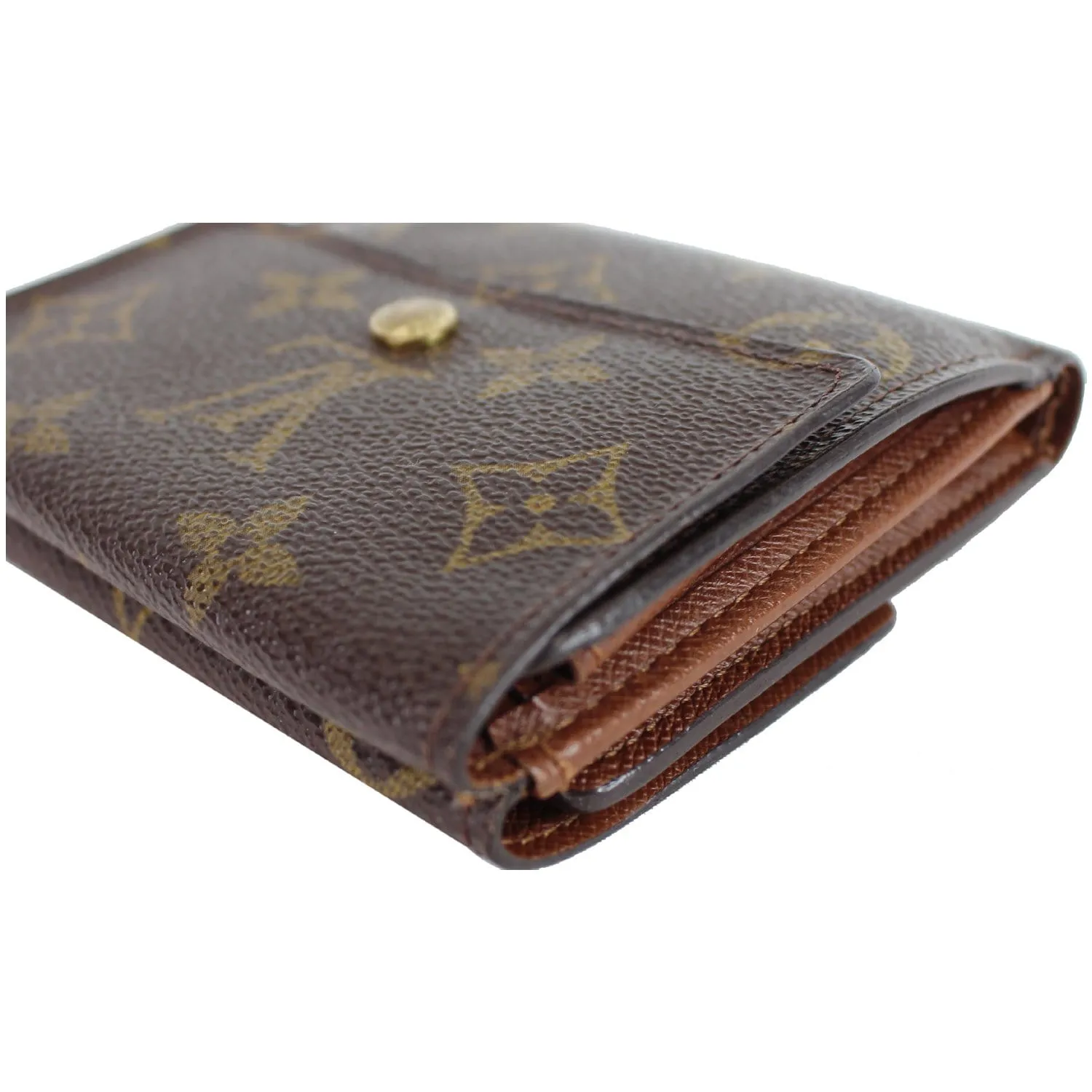 LOUIS VUITTON Monogram Canvas Elise Bifold Wallet Brown