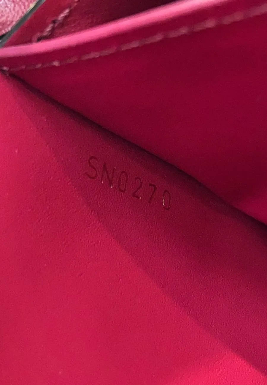 LOUIS VUITTON Monogram Canvas Flore Chain Wallet Fuchsia