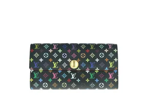 Louis Vuitton Monogram Multicolore Sarah Wallet (Black)