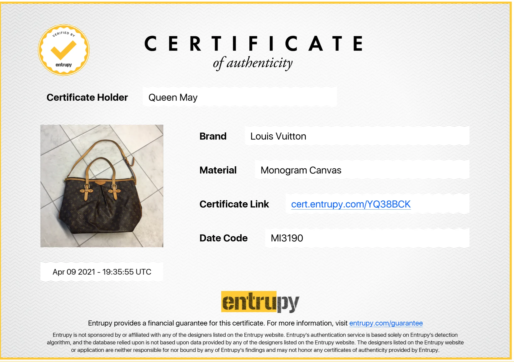 Louis Vuitton Monogram Palermo GM