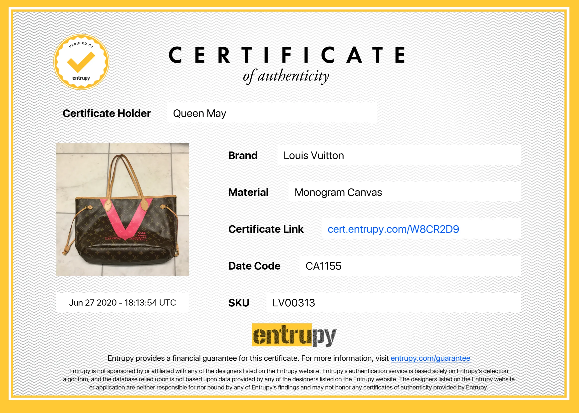 Louis Vuitton Monogram V Neverfull MM