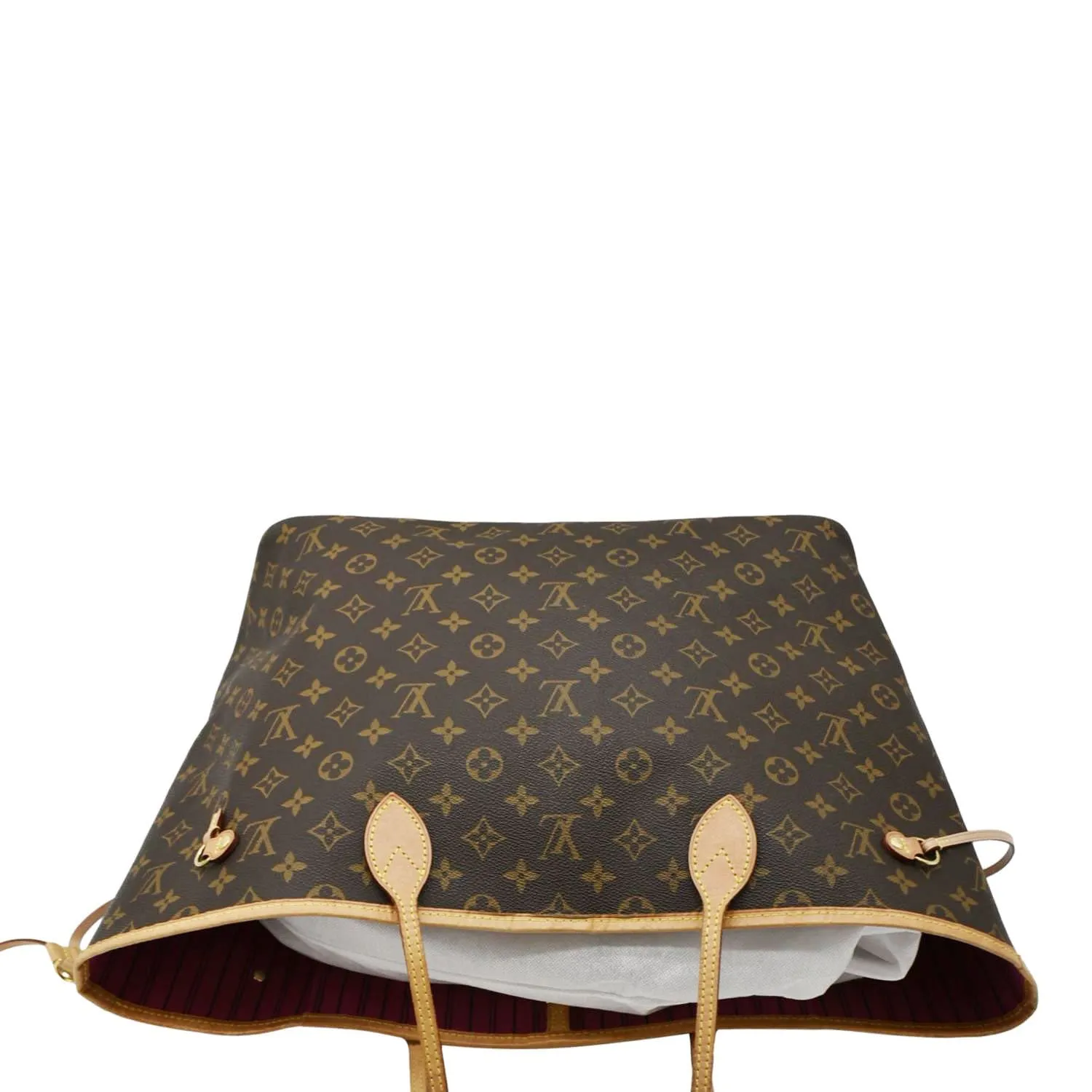 LOUIS VUITTON Neverfull GM Monogram Canvas Shoulder Bag Fuchsia