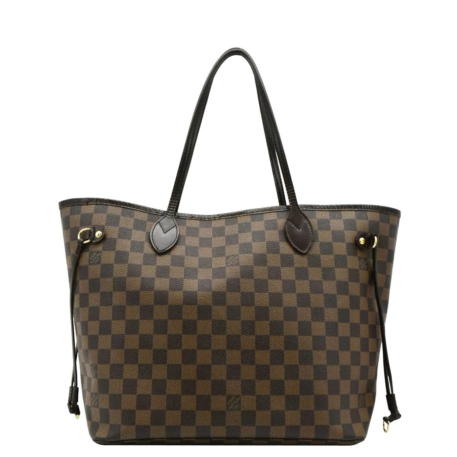 LOUIS VUITTON Neverfull MM Damier Ebene Shoulder Bag Brown