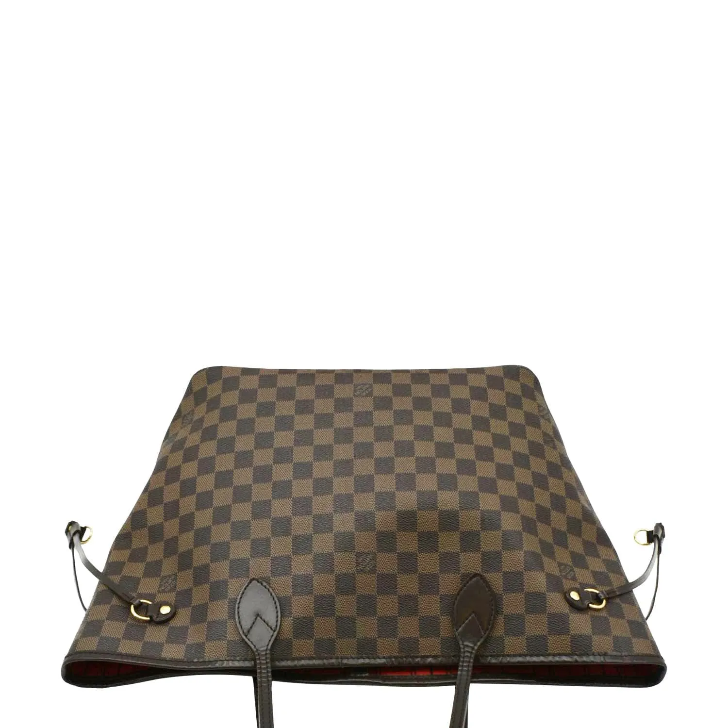 LOUIS VUITTON Neverfull MM Damier Ebene Shoulder Bag Brown