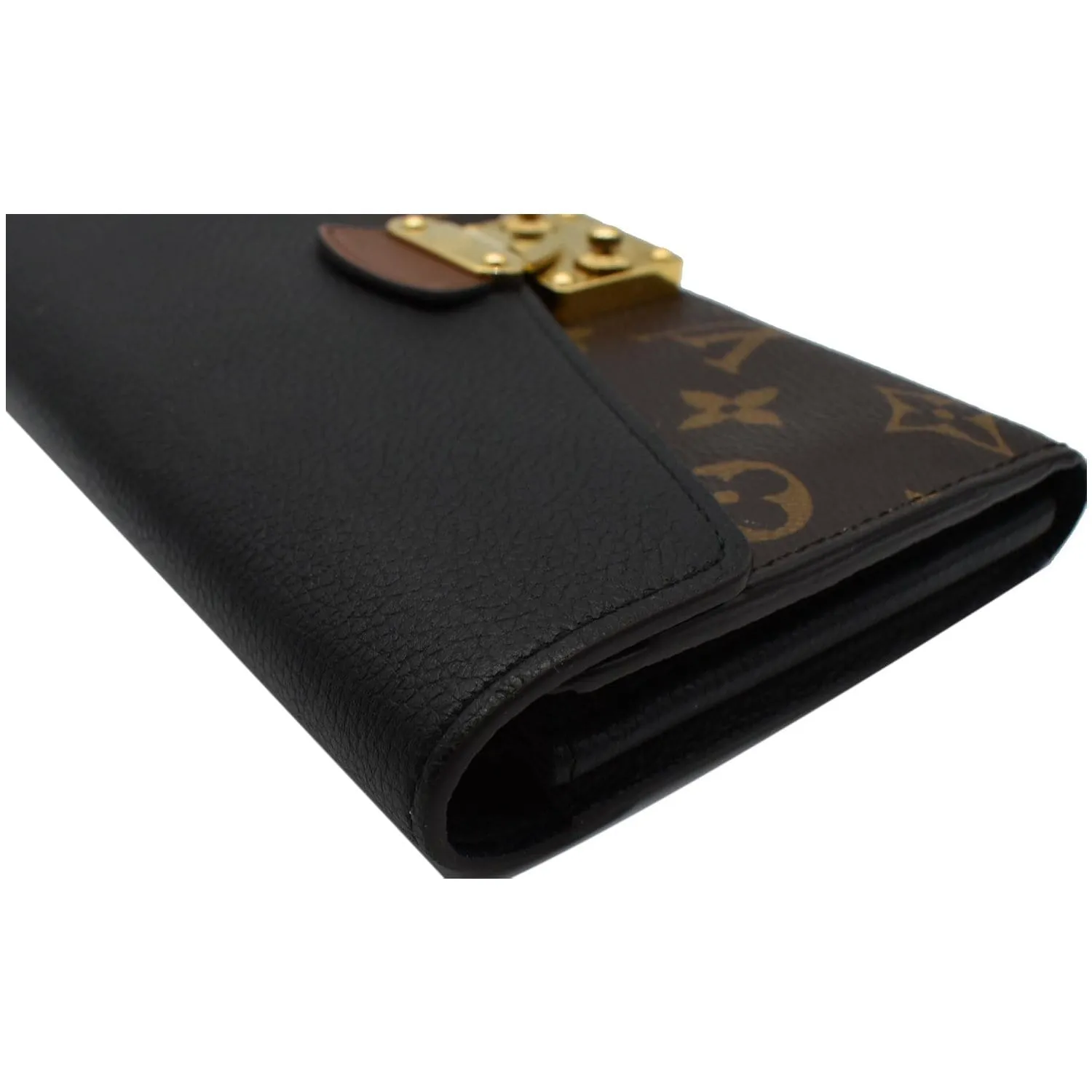 LOUIS VUITTON Pallas Monogram Canvas Pallas Wallet Brown