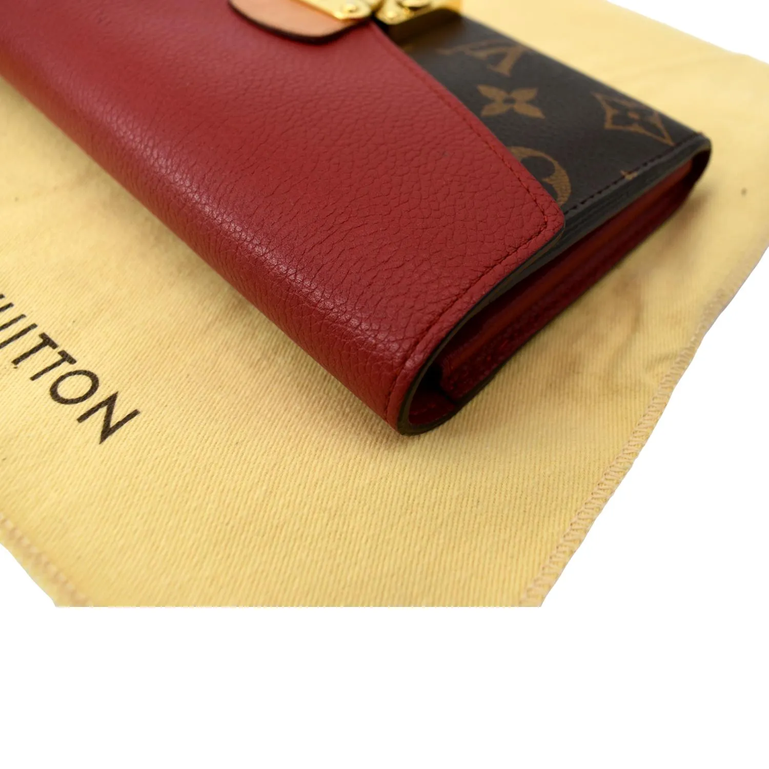 LOUIS VUITTON Pallas Monogram Canvas Wallet Brown