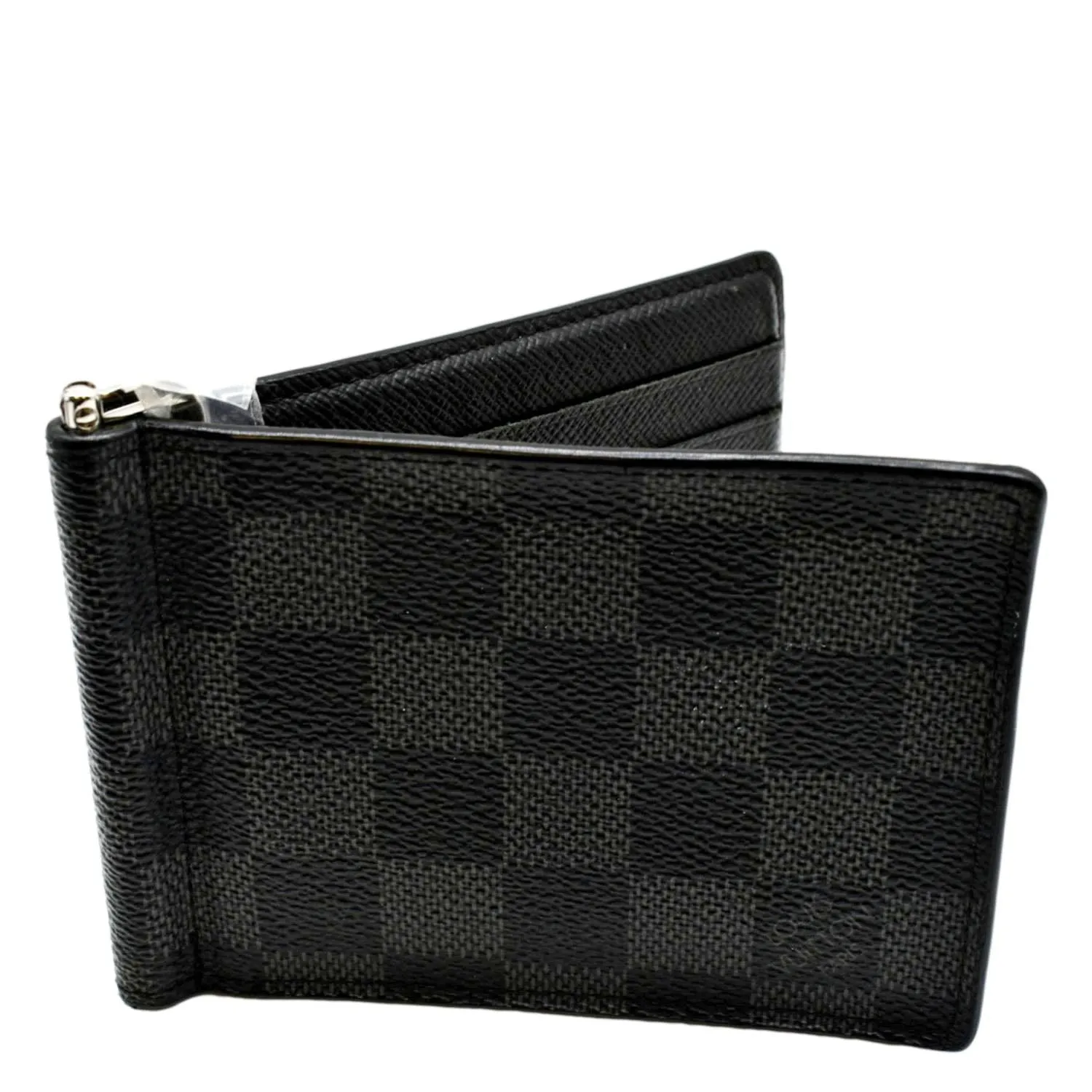 LOUIS VUITTON Pince Money Clip Damier Graphite Wallet Black