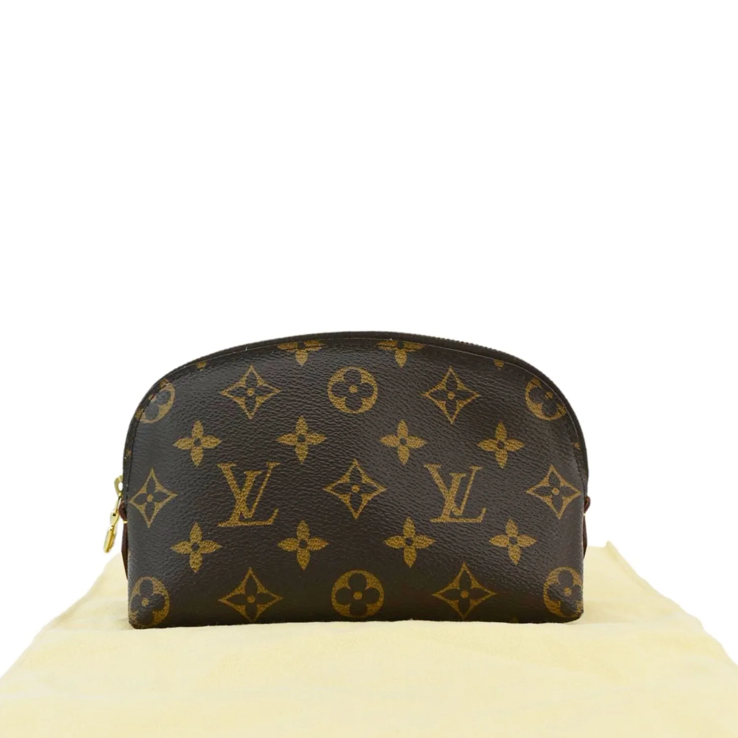LOUIS VUITTON PM Monogram Canvas Cosmetic Pouch Brown