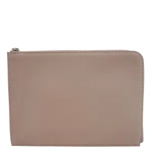 LOUIS VUITTON Pochette Jour Leather Pouch Taupe