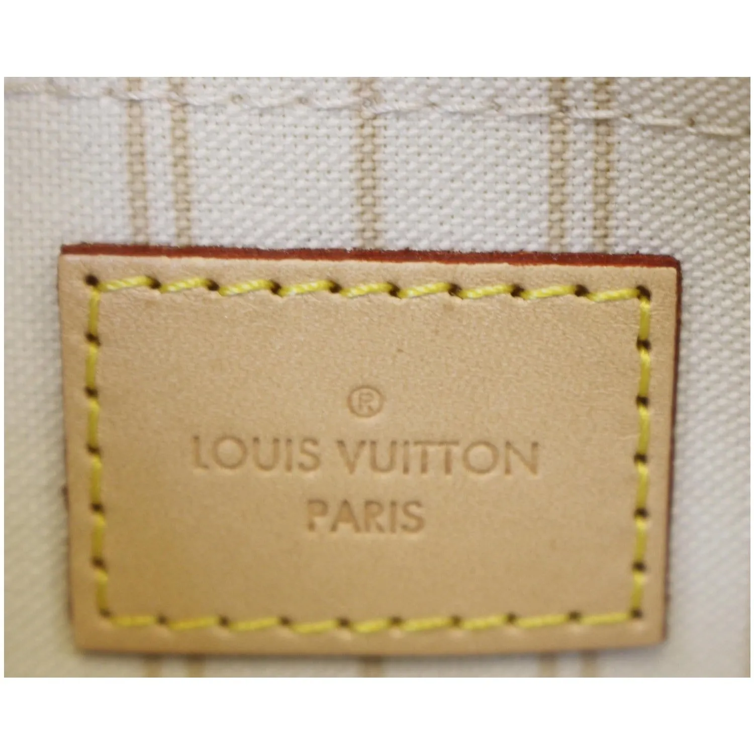LOUIS VUITTON Pochette Wristlet Pouch Damier Azur Neverfull