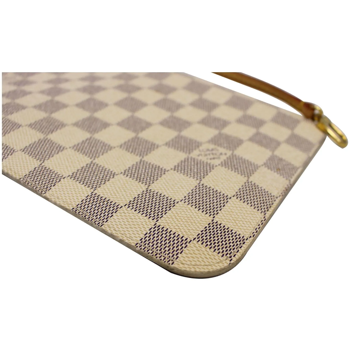 LOUIS VUITTON Pochette Wristlet Pouch Damier Azur Neverfull