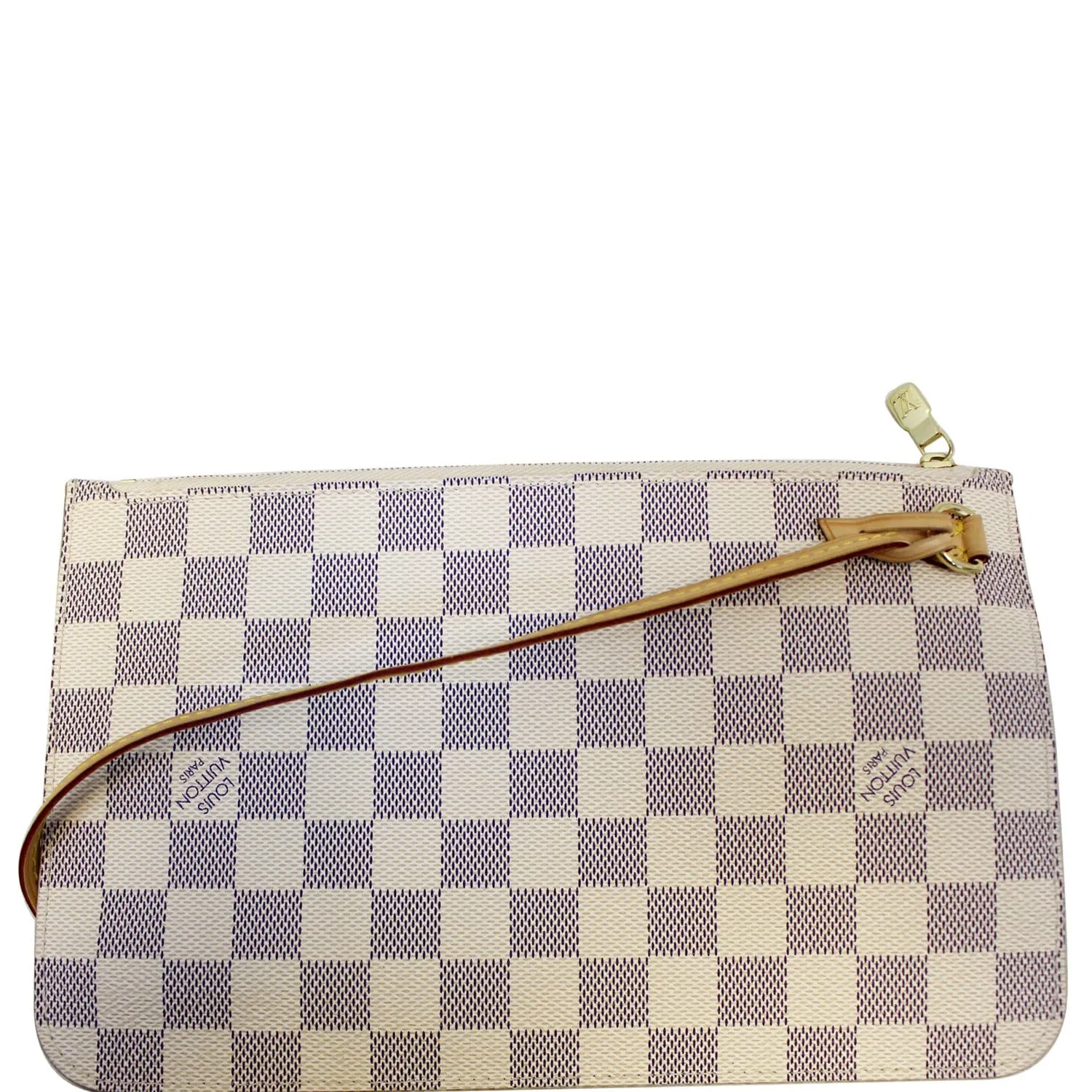 LOUIS VUITTON Pochette Wristlet Pouch Damier Azur Neverfull