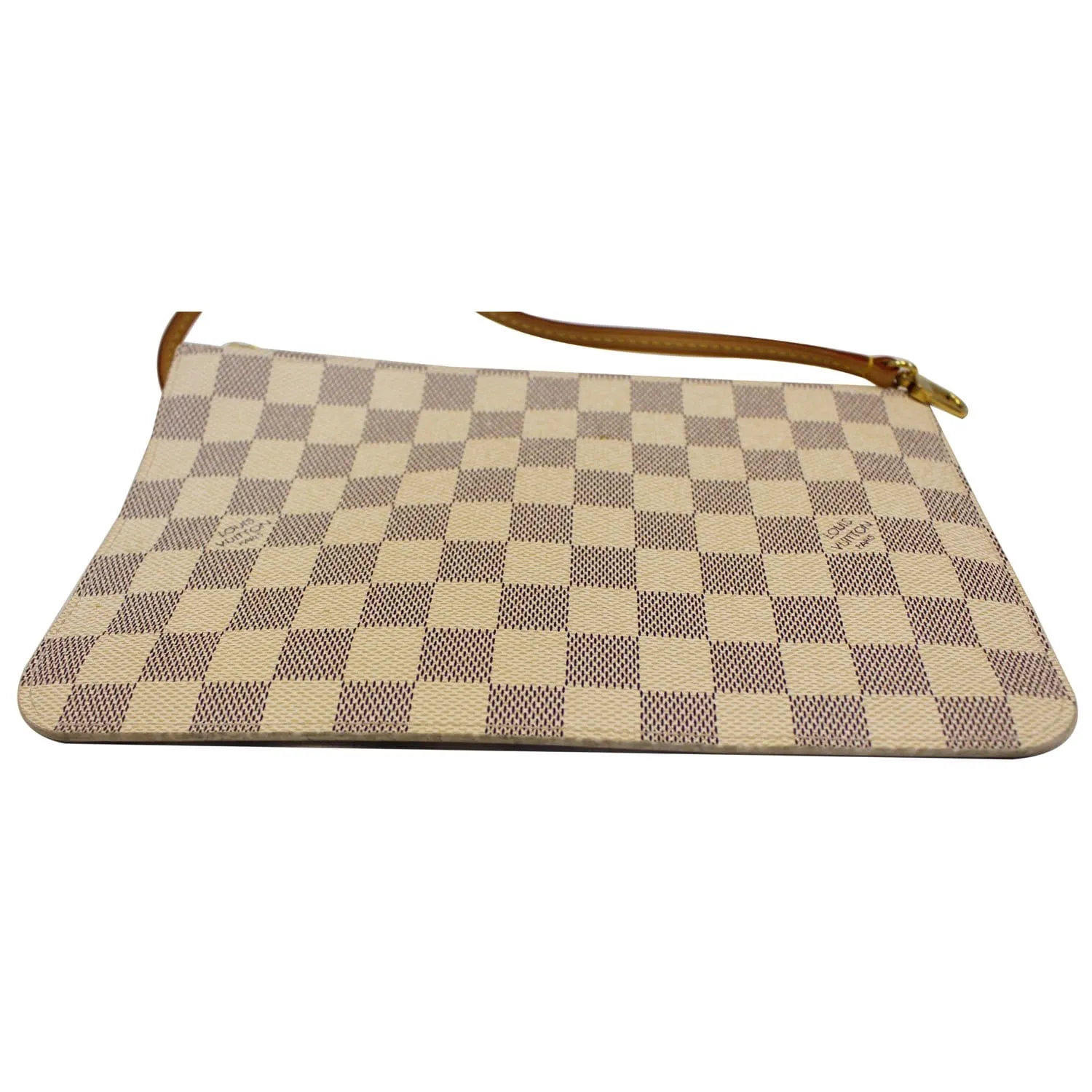 LOUIS VUITTON Pochette Wristlet Pouch Damier Azur Neverfull