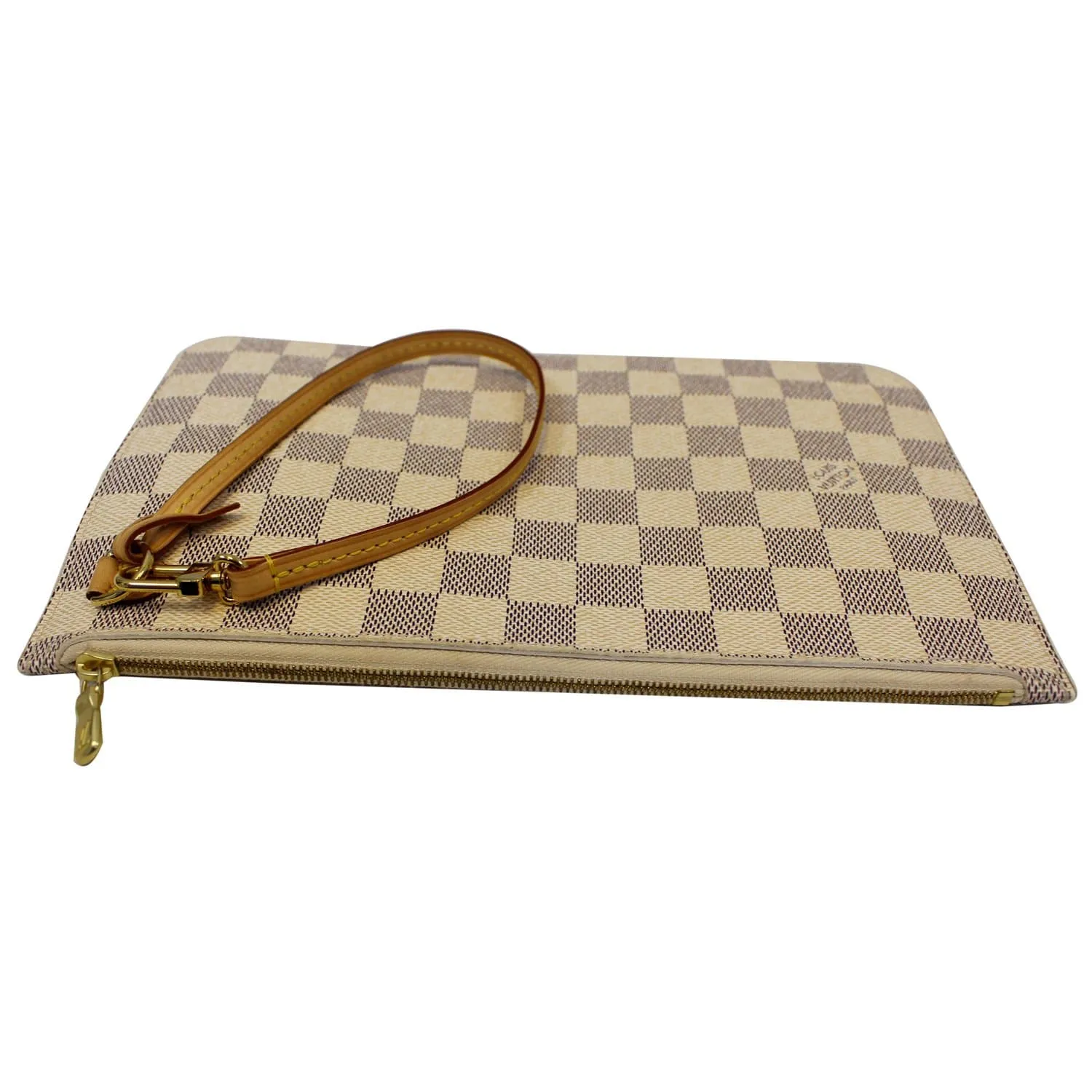 LOUIS VUITTON Pochette Wristlet Pouch Damier Azur Neverfull