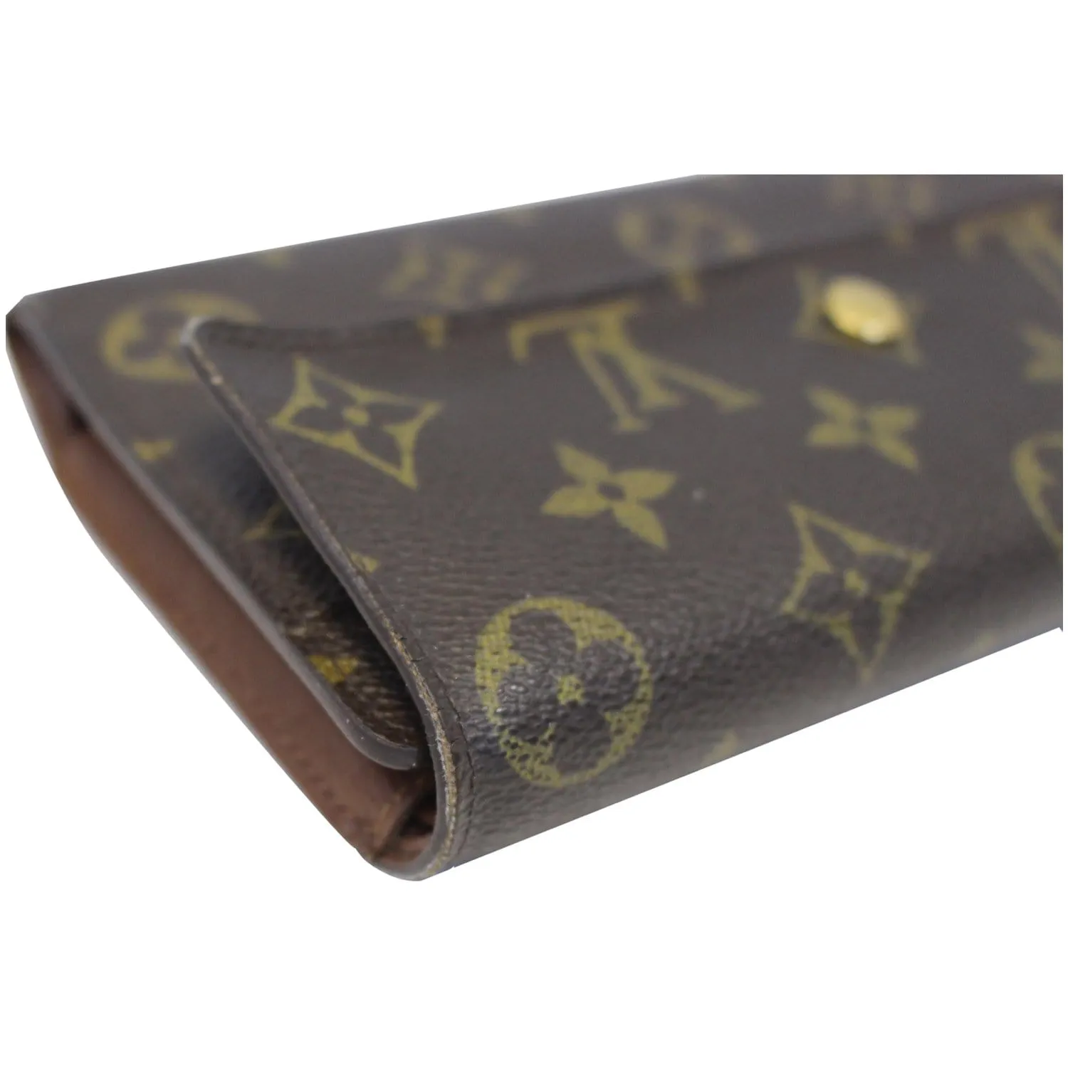 LOUIS VUITTON Porte Tresor International Monogram Canvas Wallet Brown