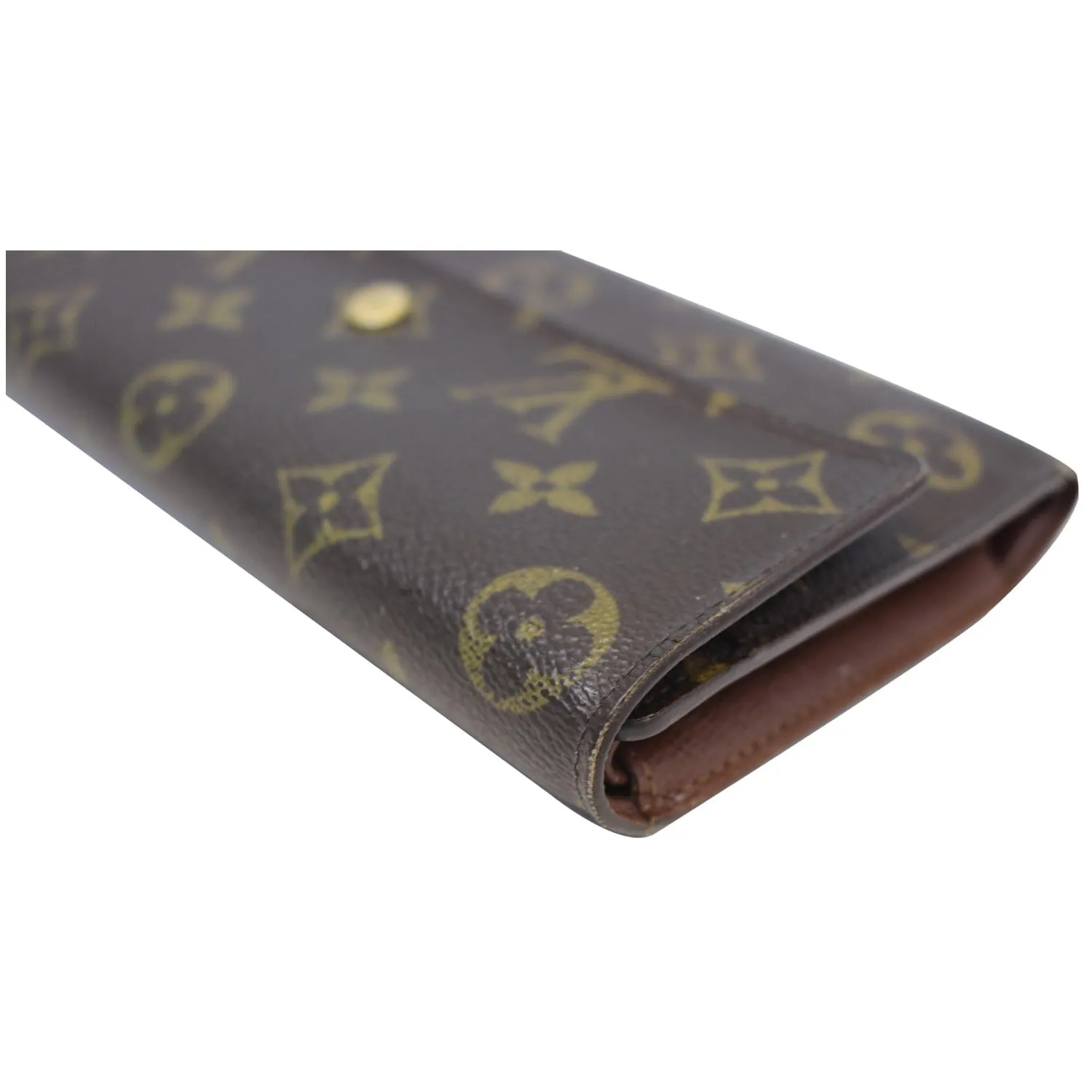 LOUIS VUITTON Porte Tresor International Monogram Canvas Wallet Brown