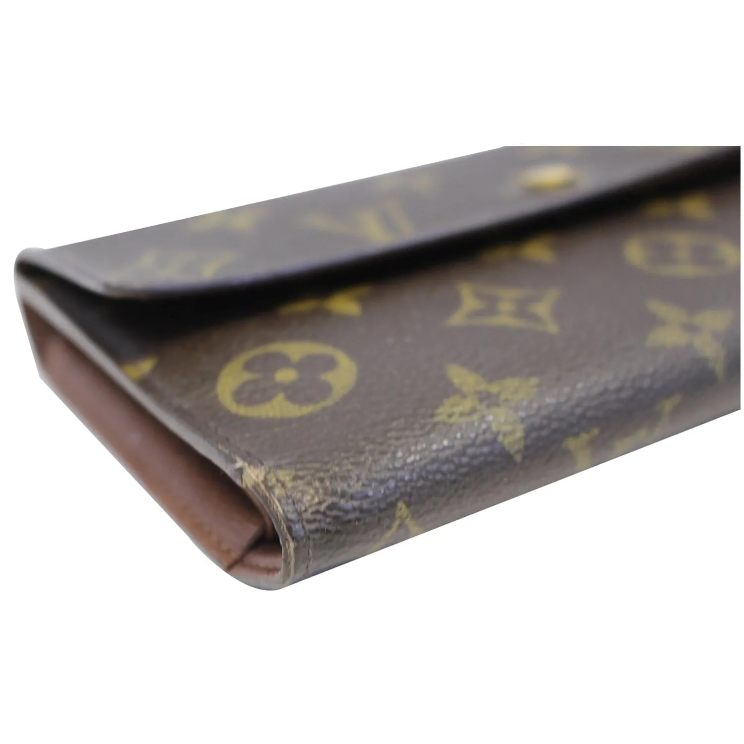 LOUIS VUITTON Porte Tresor International Monogram Canvas Wallet Brown