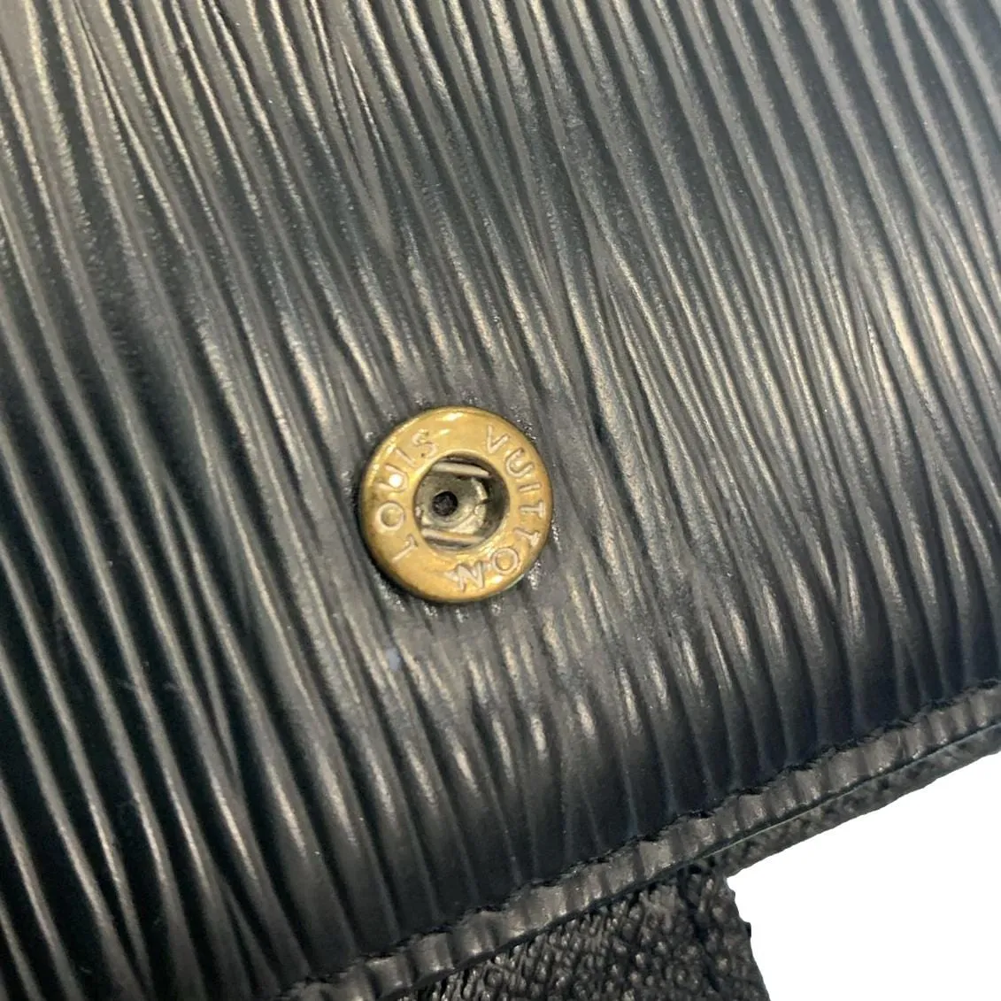 LOUIS VUITTON Ring Agenda Small Epi Leather Organizer Cover Black