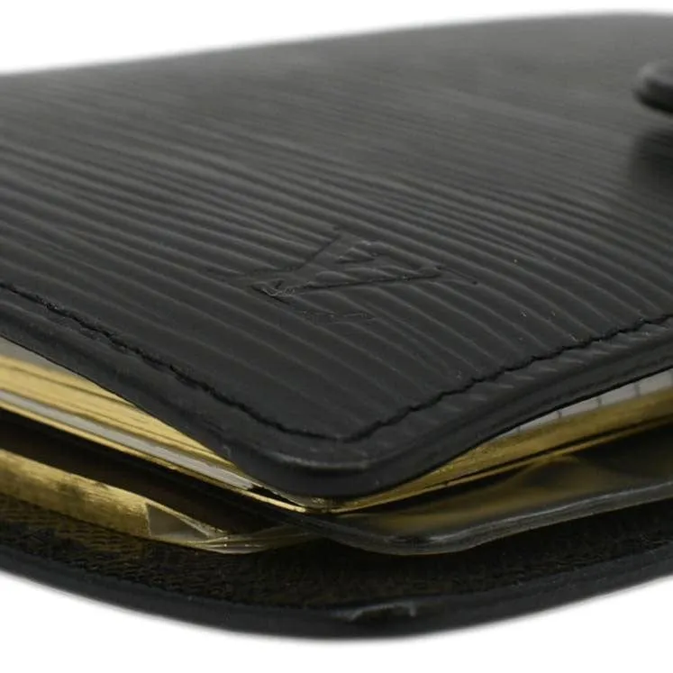 LOUIS VUITTON Ring Agenda Small Epi Leather Organizer Cover Black