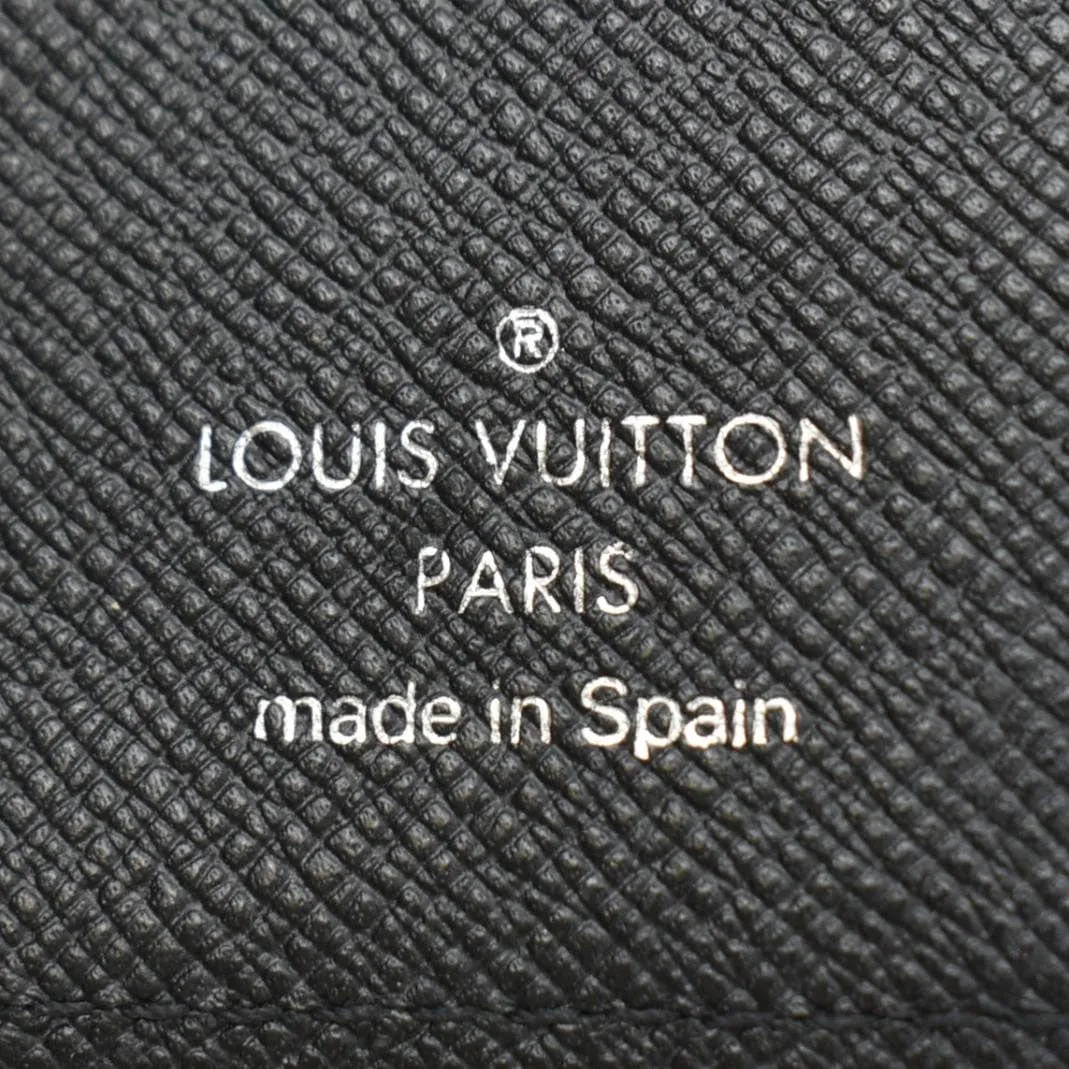 LOUIS VUITTON Ring Agenda Small Epi Leather Organizer Cover Black