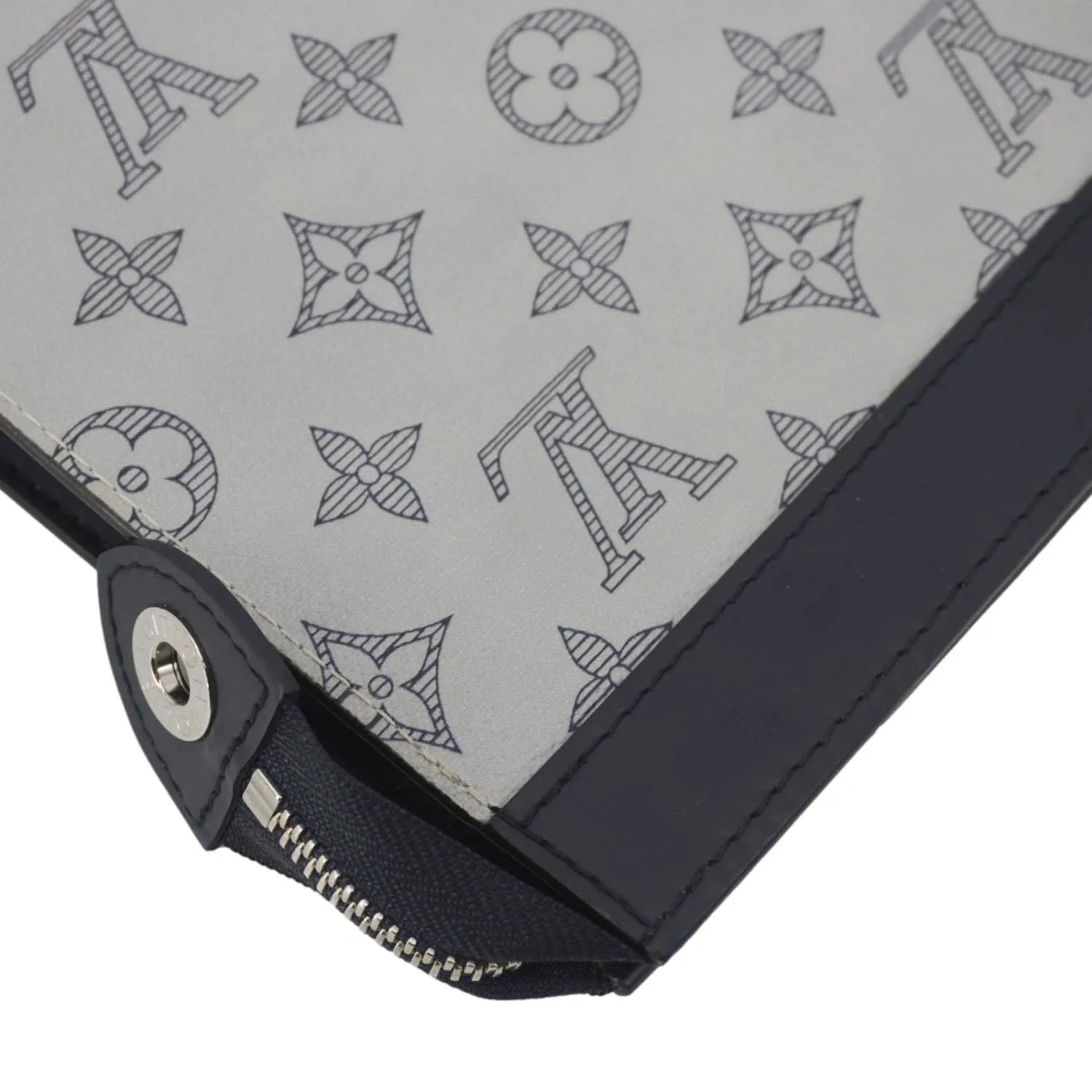 LOUIS VUITTON Savane Pochette Monogram Chapman Canvas Pouch Dune