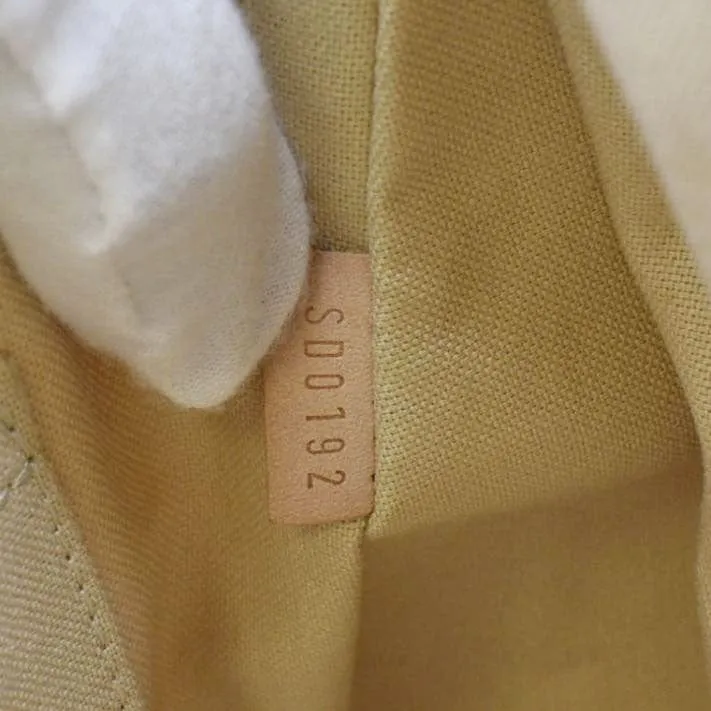 LOUIS VUITTON Siracusa MM Damier Azur Shoulder Bag White