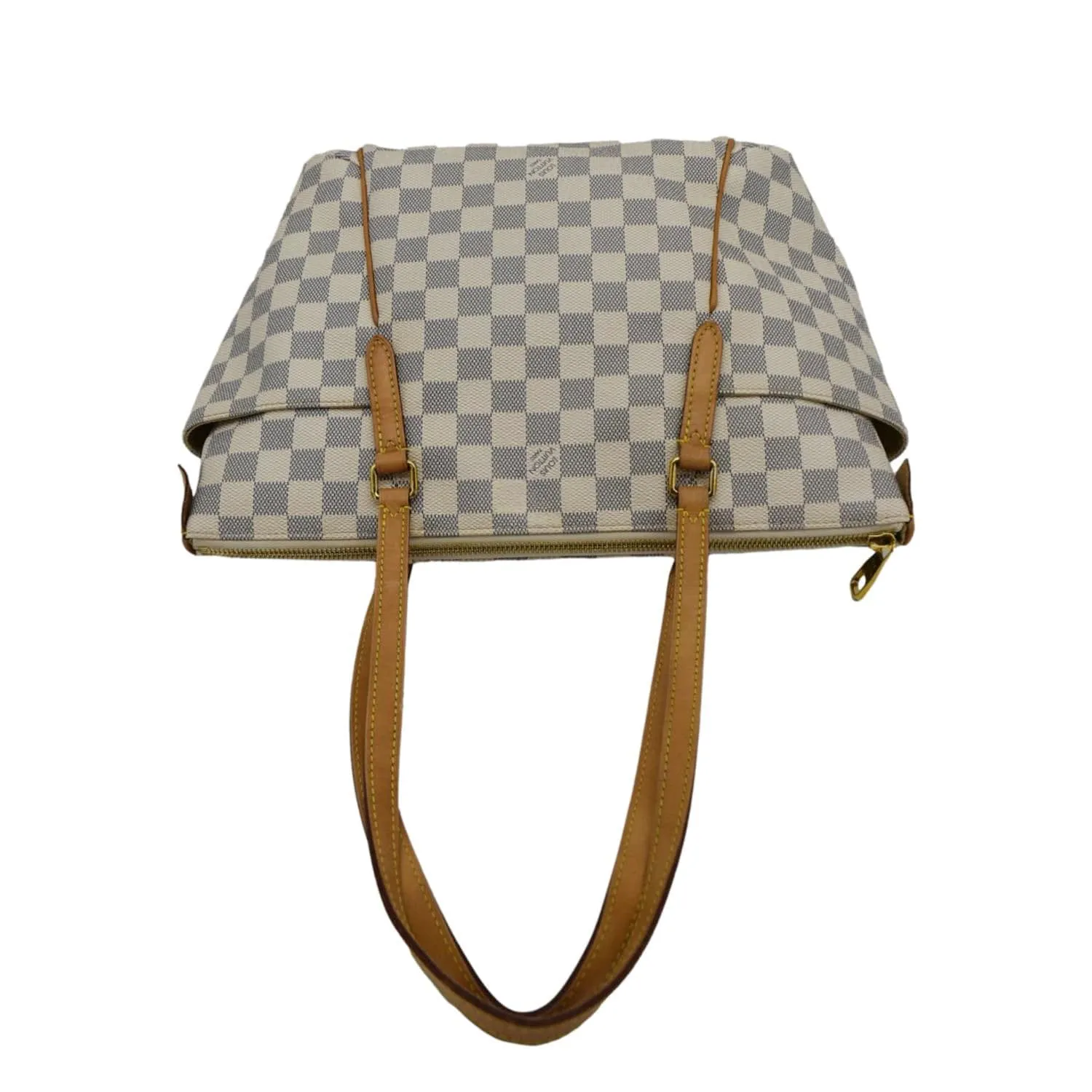 LOUIS VUITTON Totally PM Damier Azur Shoulder Bag White
