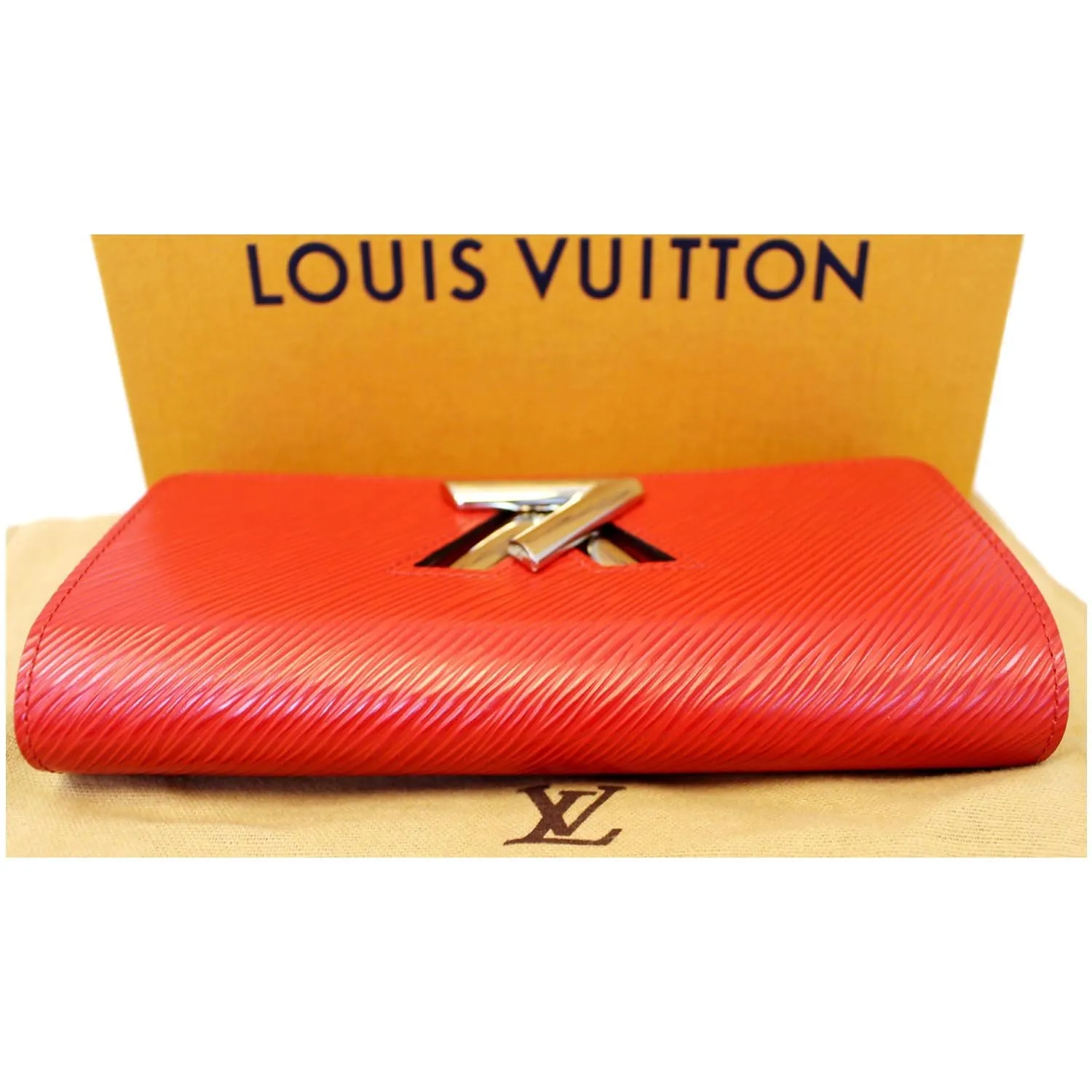 LOUIS VUITTON Twist Epi Leather Coquelicot Wallet