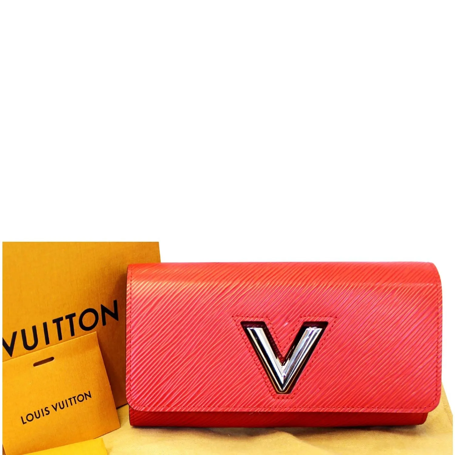 LOUIS VUITTON Twist Epi Leather Coquelicot Wallet
