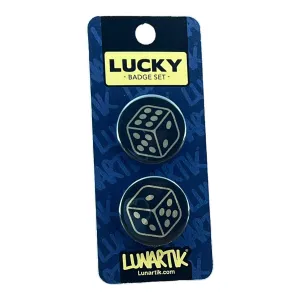 Lucky Dice - Twin Badge Set