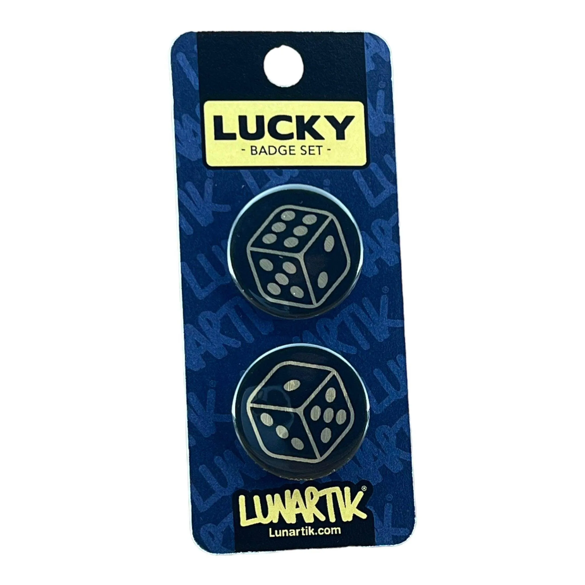 Lucky Dice - Twin Badge Set