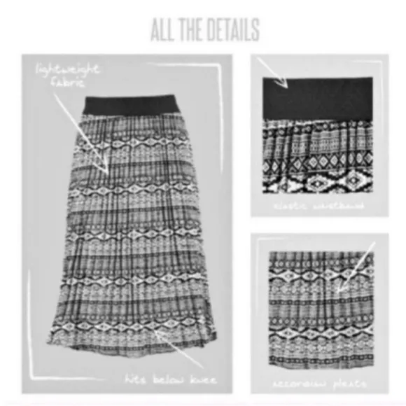 LuLaRoe Elegant Jill Skirt Black Gold Metallic