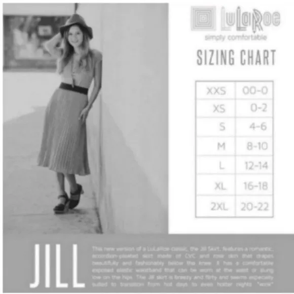 LuLaRoe Elegant Jill Skirt Black Gold Metallic