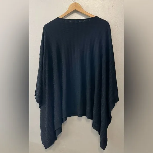 Lululemon Divinity Poncho Woven Sweater Wrap Black One Size Cashmere Blend