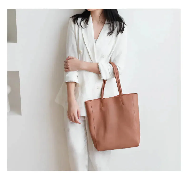luxury Soft Genuine Leather Women Shoulder Bags Large Capacity Female Totes Bag Brand Designer Leather Lady Handbag Casual