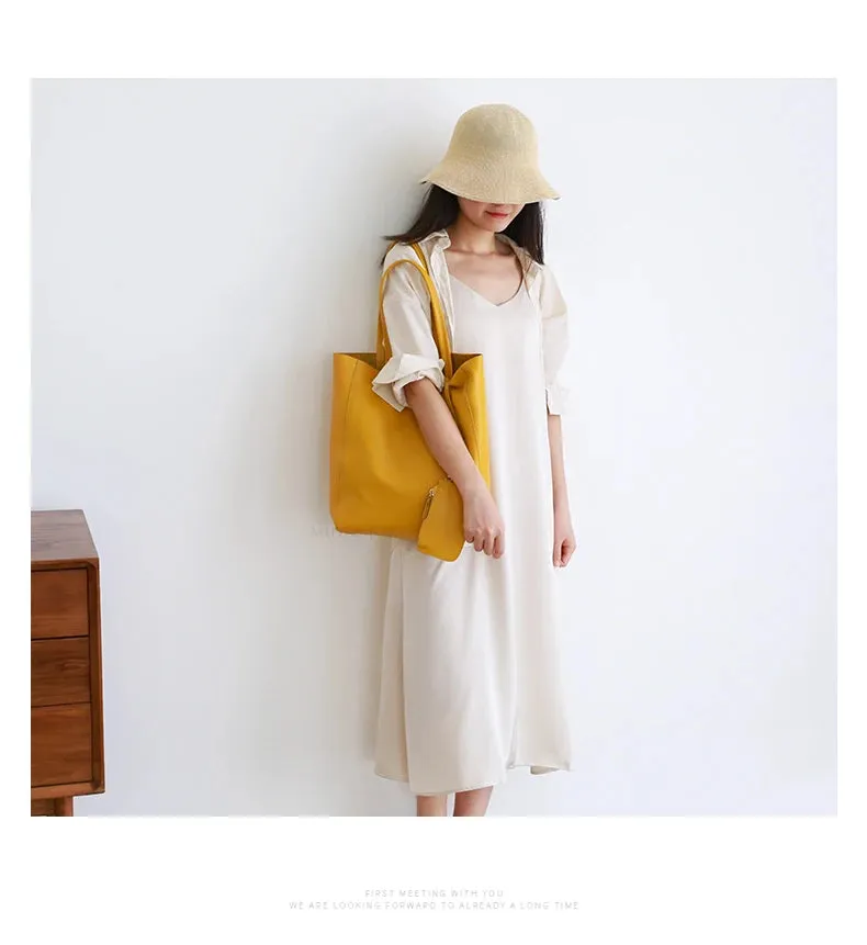 luxury Soft Genuine Leather Women Shoulder Bags Large Capacity Female Totes Bag Brand Designer Leather Lady Handbag Casual