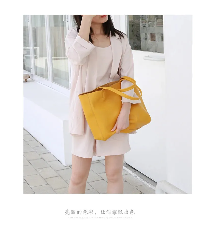 luxury Soft Genuine Leather Women Shoulder Bags Large Capacity Female Totes Bag Brand Designer Leather Lady Handbag Casual