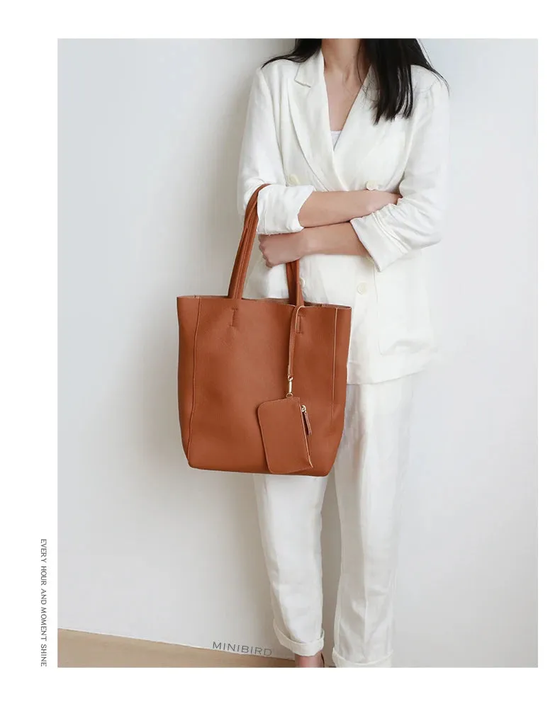 luxury Soft Genuine Leather Women Shoulder Bags Large Capacity Female Totes Bag Brand Designer Leather Lady Handbag Casual
