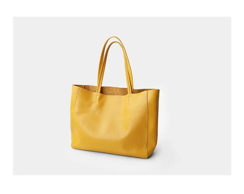 luxury Soft Genuine Leather Women Shoulder Bags Large Capacity Female Totes Bag Brand Designer Leather Lady Handbag Casual