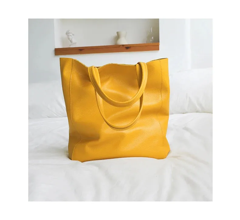 luxury Soft Genuine Leather Women Shoulder Bags Large Capacity Female Totes Bag Brand Designer Leather Lady Handbag Casual