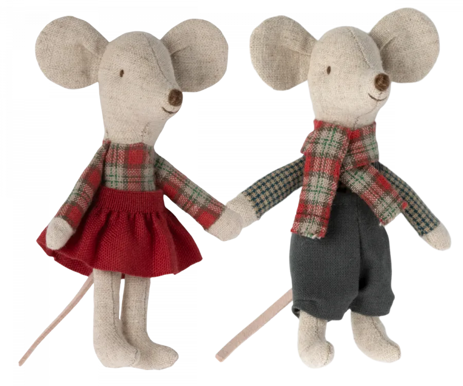 MAILEG winter mice twins | little brother and sister