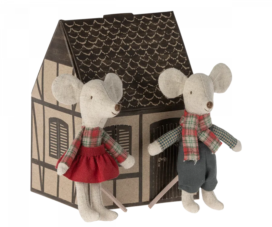MAILEG winter mice twins | little brother and sister